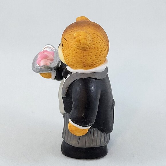 Bear Butler Vintage Lucy & Me Rigg Enesco Waiter Heart Cookies Tuxedo Figurine - Picture 3 of 8